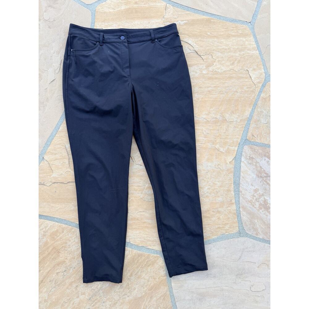 Lululemon Pants Black City Sleek 5 Pocket Wide Leg High Rise Stretch L XL BZ